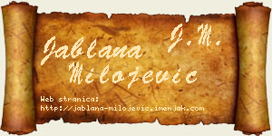 Jablana Milojević vizit kartica